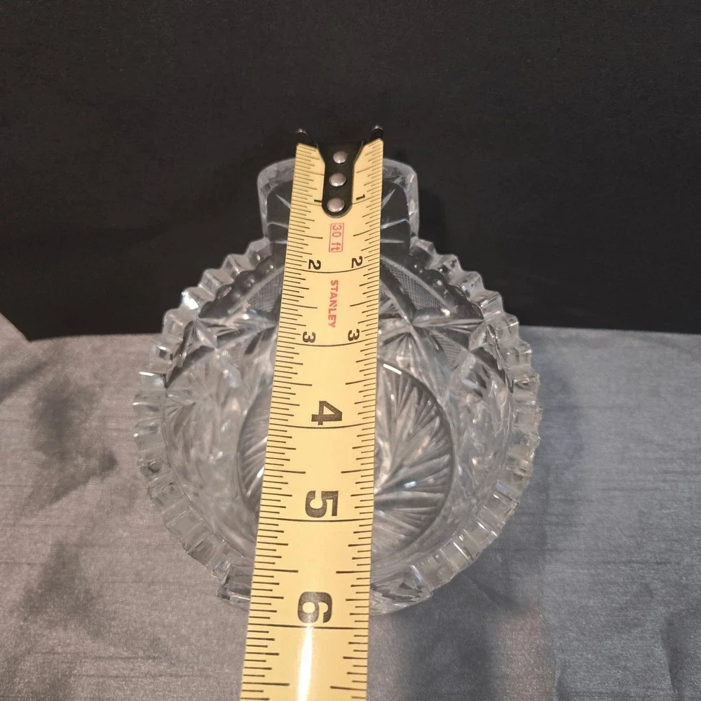 Antique ABP American Brilliant Cut‎ Glass Tab Handled Ice Bucket